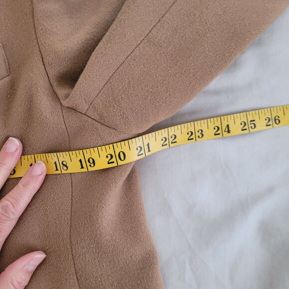 L.L. Bean Womens Tan Wool Blazer 12 Jacket office siren Classic Preppy Academia - Picture 5 of 8